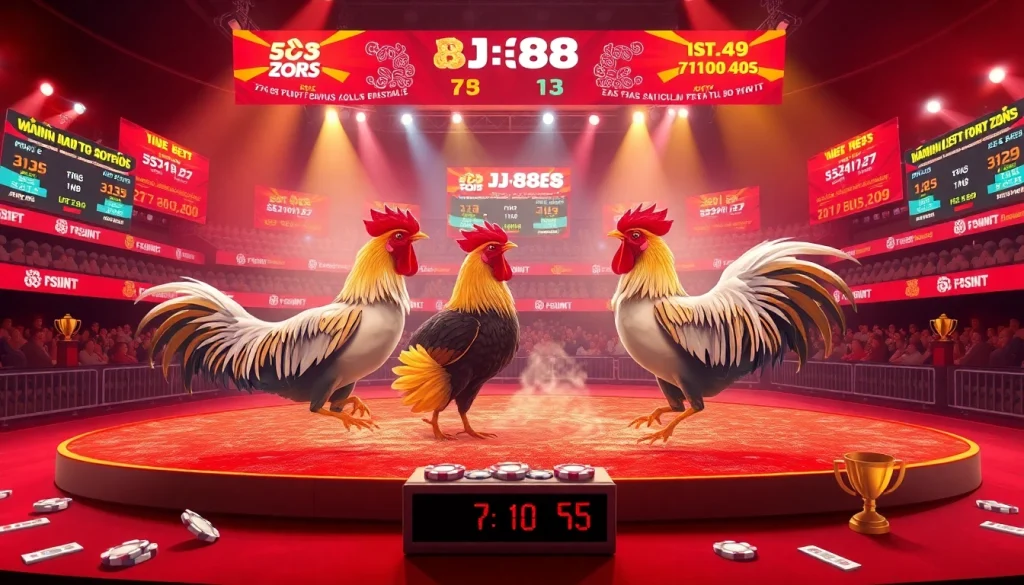 Experience the thrill of bj88 đá gà as roosters battle it out in vibrant virtual matches online.