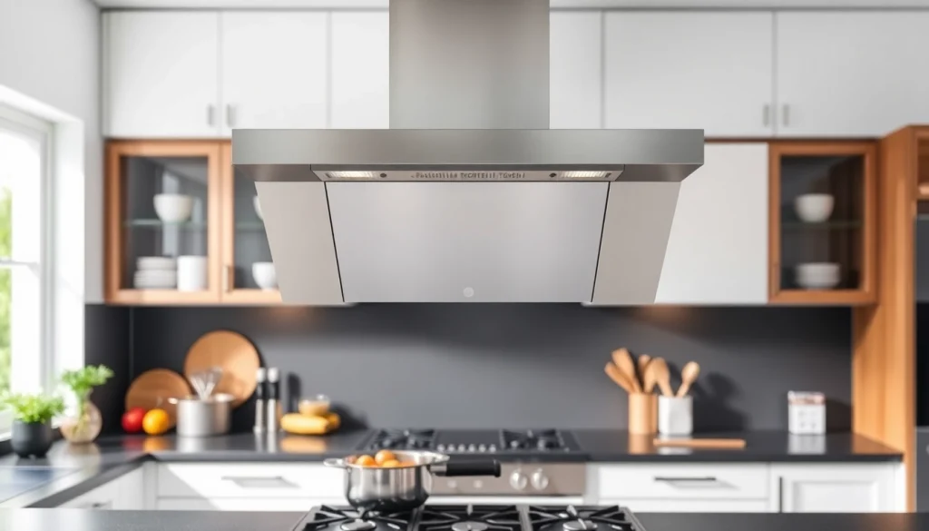 Enhance your kitchen with a modern 90cm cooker hood, showcasing its sleek design and functionality.